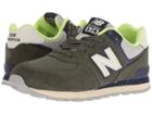 New Balance Kids Pc574v1 (little Kid) (dark Covert Green/pigment) Boys Shoes