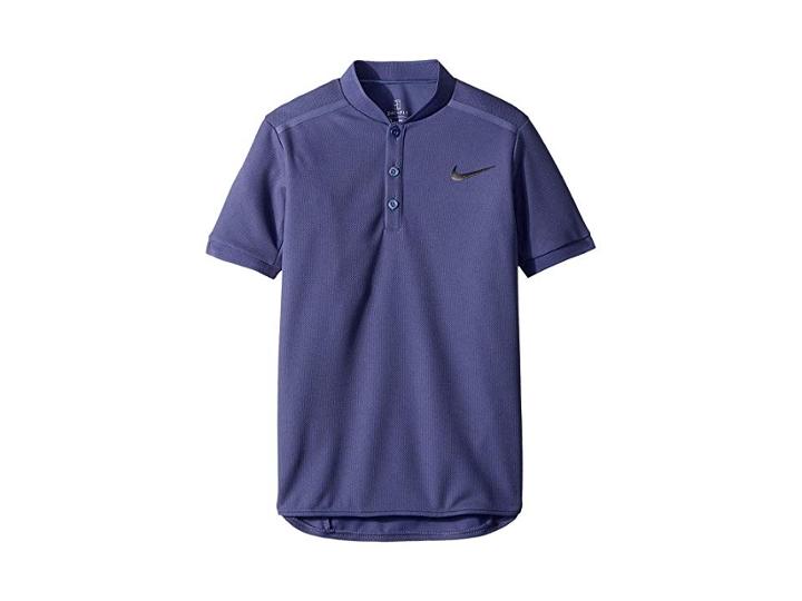 Nike Kids Court Advantage Tennis Polo (little Kids/big Kids) (blue Recall/black) Boy's Clothing