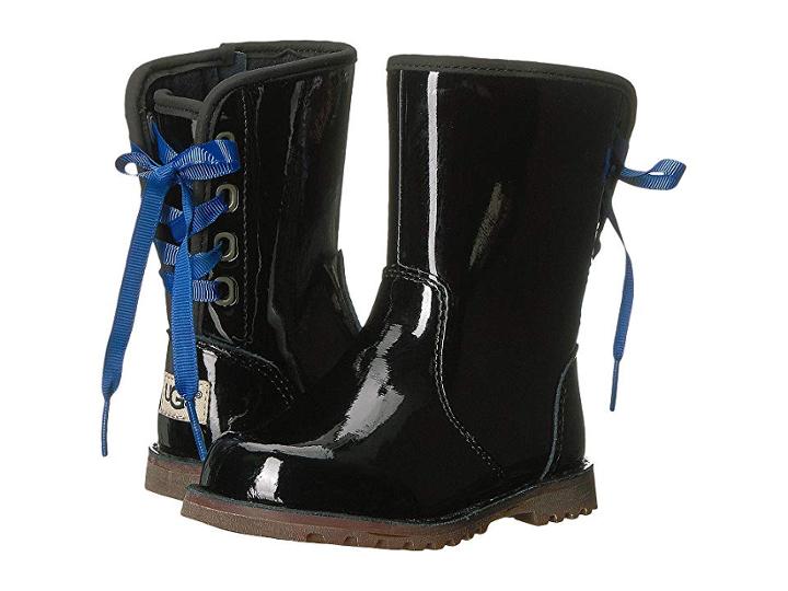Ugg Kids Corene Patent (toddler/little Kid) (black) Girls Shoes