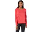 Nike Dry Long Sleeve Elastika Top (ember Glow/black) Women's Workout