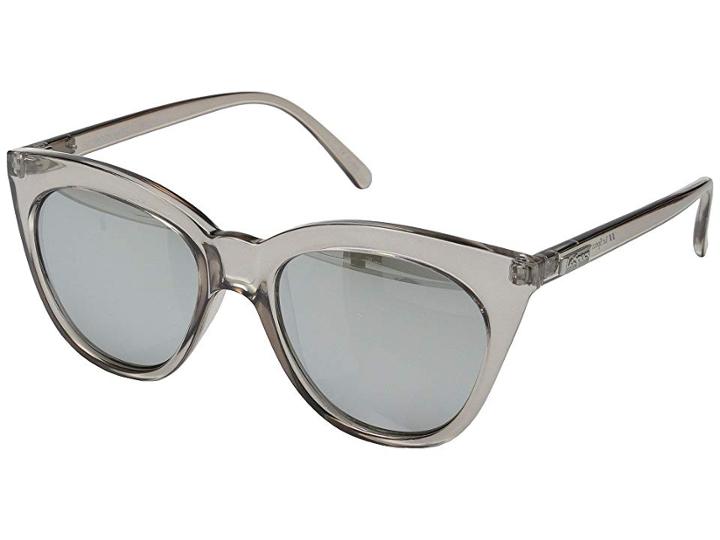 Le Specs Halfmoon Magic (stone/smoke Mono/silver Mirror) Fashion Sunglasses