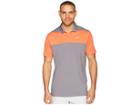 Nike Golf Color Block Dry Polo (gunsmoke/rush Coral/flat Silver) Men's Clothing