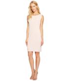Jessica Simpson Sleeveless Ity Dress With Front Drape (blush) Women's Dress