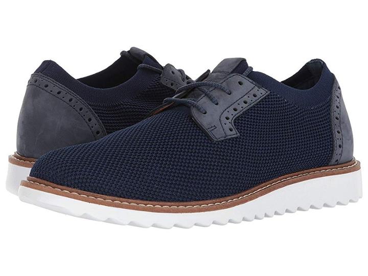 G.h. Bass & Co. Dirty Buck 2.0 Plain Toe Knit (navy Marbled Knit/nubuck) Men's Plain Toe Shoes