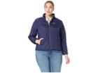 U.s. Polo Assn. Plus Size Moto Jacket (evening Blue) Women's Coat