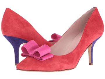 Kate Spade New York Jenni (poppy Red/pink Swirl Kid Suede) Women's Shoes