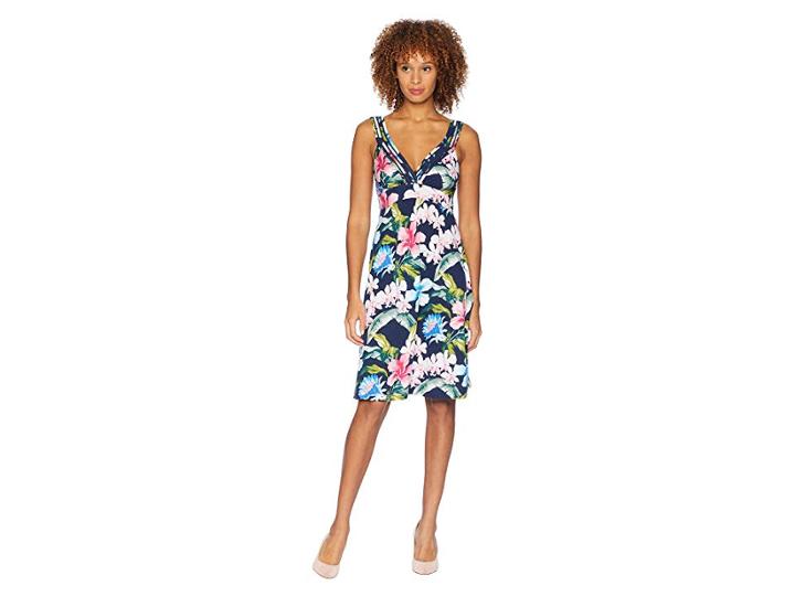 Tommy Bahama Bajos Del Flora Sun Dress (ocean Deep) Women's Dress
