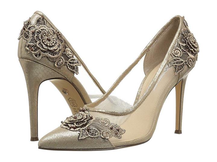 Nina Donela (taupe Reflective Suedette) High Heels