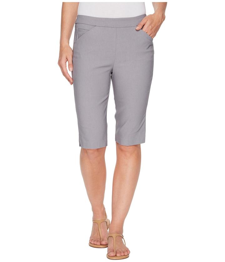 Tribal Stretch Bengaline 13 Bermuda Shorts With Pocket (gray) Women's Shorts