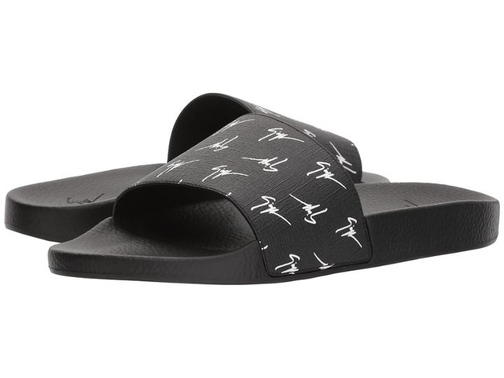 Giuseppe Zanotti Burel Signature Sandal (black) Men's Shoes