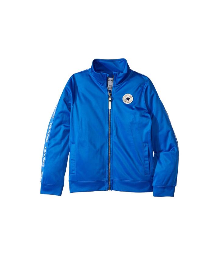 Converse Kids Warmup Wordmark Jacket (toddler/little Kids) (laser Blue) Boy's Coat