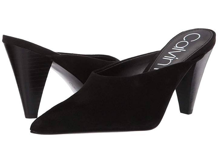Calvin Klein Iyanna (black Kid Suede) Women's Shoes