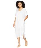 Donna Karan Washed Satin Caftan (white) Women's Clothing
