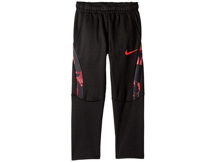 Nike Kids Therma All Over Print Leg Pants (little Kids) (black) Boy's Casual Pants