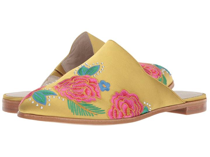 Kenneth Cole New York Roxanne Embroidery (yellow/gold Satin) Women's Shoes