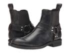 Frye Stone Harness Chelsea (black Polished Stonewash) Men's Pull-on Boots