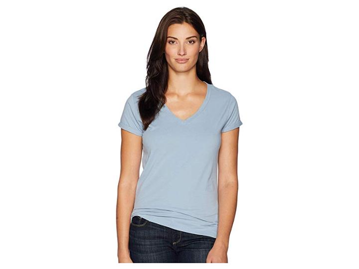 Dylan By True Grit Effortless Short Sleeve V Tee (denim) Women's T Shirt