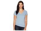 Dylan By True Grit Effortless Short Sleeve V Tee (denim) Women's T Shirt