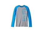 Under Armour Kids Armour Novelty Long Sleeve (big Kids) (steel/blue Circuit) Boy's Clothing