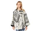 Pendleton Mesa Jacquard Cape (ivory/black Mesa Jacquard) Women's Clothing