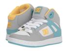 Dc Kids Pure High-top (little Kid/big Kid) (turquoise/citrus) Girls Shoes