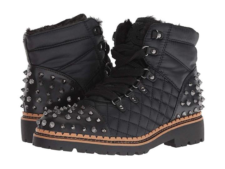 Sam Edelman Bren (black Leather High Shine Nylon/modena Calf Leather) Women's Shoes