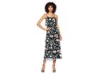 Kensie Botanical Mix Dress Ks6k8243 (black Combo) Women's Dress