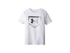 Under Armour Kids Baseball Logo Short Sleeve Tee (big Kids) (white/metallic Silver) Boy's Clothing