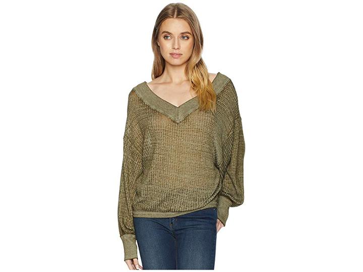 Free People South Side Thermal (moss) Women's Clothing