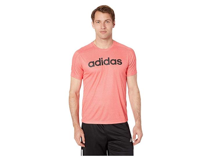 Adidas Designed To Move Big Logo Tee (scarlet/black) Men's T Shirt