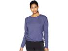 New Balance Heather Tech Long Sleeve Top (pigment Heather/vintage Indigo) Women's Long Sleeve Pullover