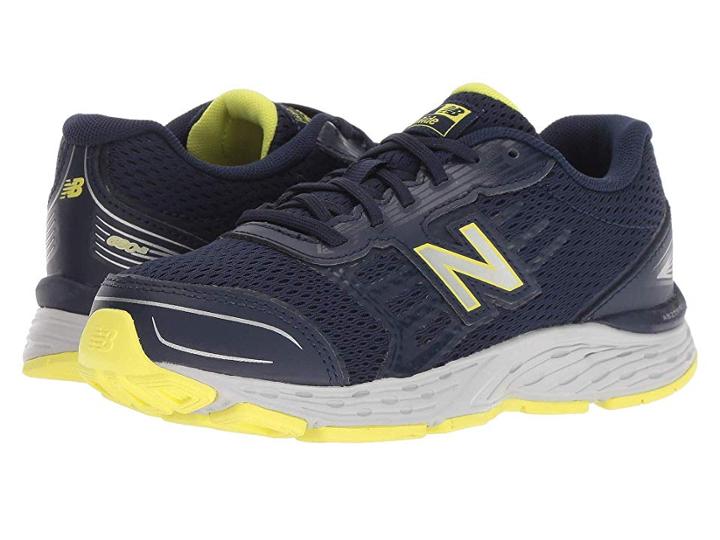 New Balance Kids Kr680v5y (little Kid/big Kid) (pigment/limeade) Boys Shoes