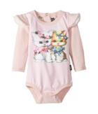 Rock Your Baby Lulu Lola Long Sleeve Bodysuit (infant) (pink) Girl's Jumpsuit & Rompers One Piece