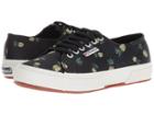 Superga 2750 Satinfantw (black Multi) Women's Lace Up Casual Shoes