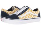 Vans Old Skool Pro ((checkerboard) Dress Blues/ochre) Men's Skate Shoes