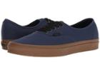 Vans Authentictm ((gum Outsole) Dark Denim/black) Skate Shoes