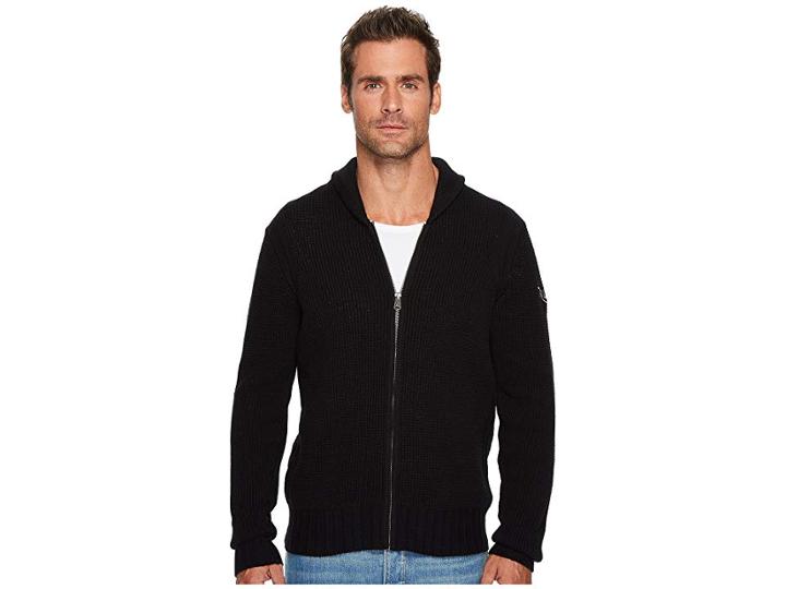 Lucky Brand Triumph Tiger Full Zip Sweater (black) Men's Sweater