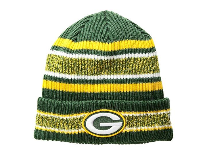 New Era Green Bay Packers Vintage Stripe (dark Green) Baseball Caps