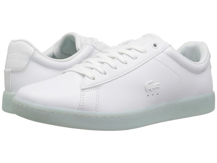 Lacoste Carnaby Evo 118 3 (white/light Blue) Women's Shoes