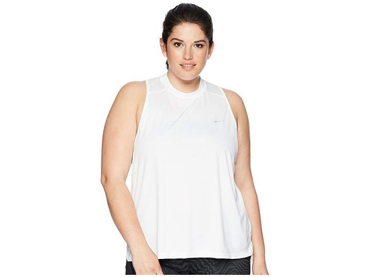 Nike Dry Miler Running Tank (size 1x-3x) (white) Women's Sleeveless