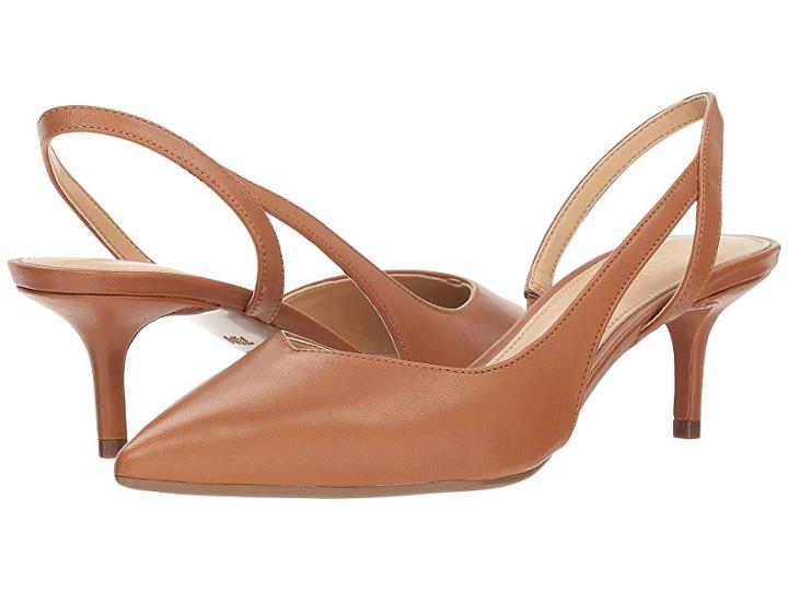Michael Michael Kors Eliza Flex Kitten Pump (acorn Vachetta) Women's 1-2 Inch Heel Shoes