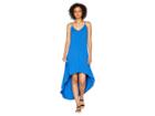 American Rose Rylan Spaghetti Strap High-low Dress (snorkel Blue) Women's Dress