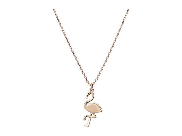 Kate Spade New York By The Pool Flamingo Mini Pendant Necklace (rose Gold) Necklace