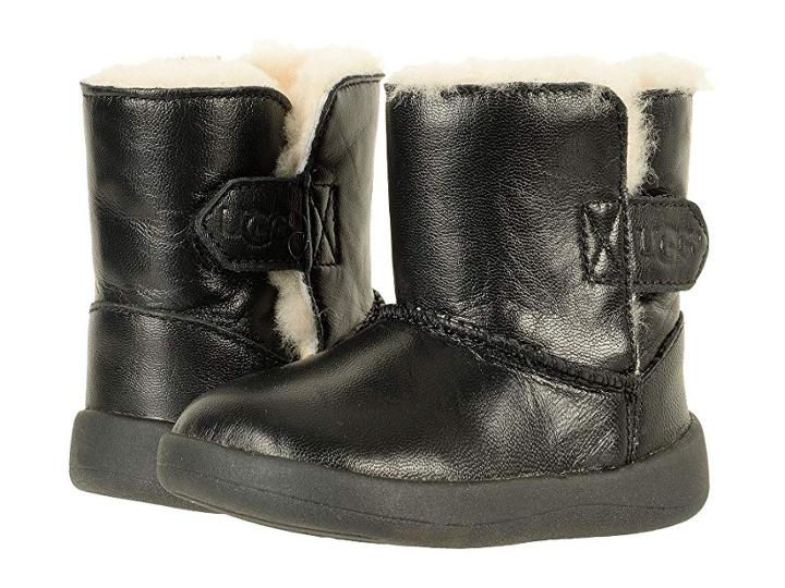 Ugg Kids Keelan Leather (infant/toddler) (black) Kids Shoes