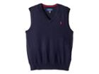 Polo Ralph Lauren Kids Cotton Sweater Vest (big Kids) (navy Heather) Boy's Sweater