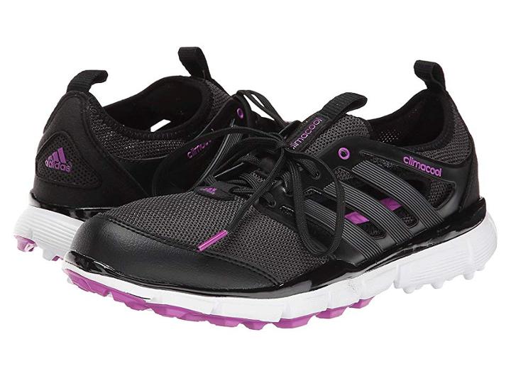 Adidas Golf Climacool Ii (core Black/iron Metallic/flash Pink) Women's Golf Shoes