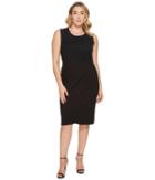 B Collection By Bobeau Plus Size Capri Ponte Dress (black) Women's Dress