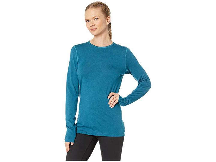 Icebreaker 200 Oasis Merino Baselayer Long Sleeve Crewe (kingfisher) Women's Clothing