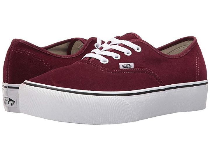 Vans Authentic Platform 2.0 ((suede) Port Royale/true White) Skate Shoes