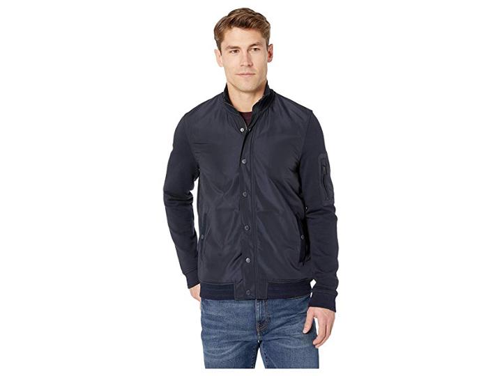 Ted Baker Gondog Long Sleeve Funnel Neck Fleece (navy) Men's Clothing